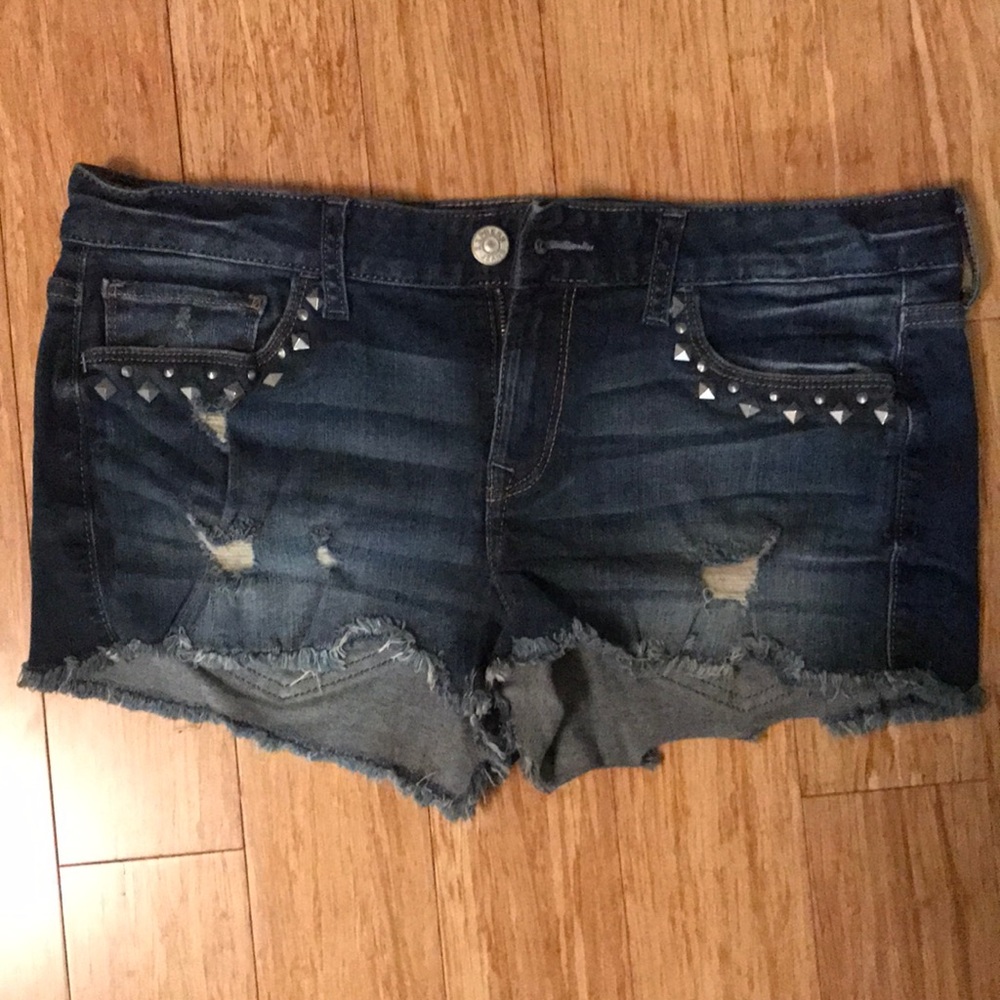 Express Jeans studded booty shorts